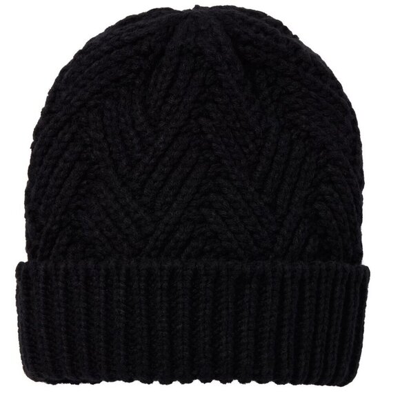 NWT Northeast Outfitters Cozy Cabin Diamond Weave Black Winter Beanie - Picture 1 of 3